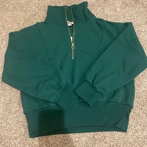 Green Half-Zip Pullover